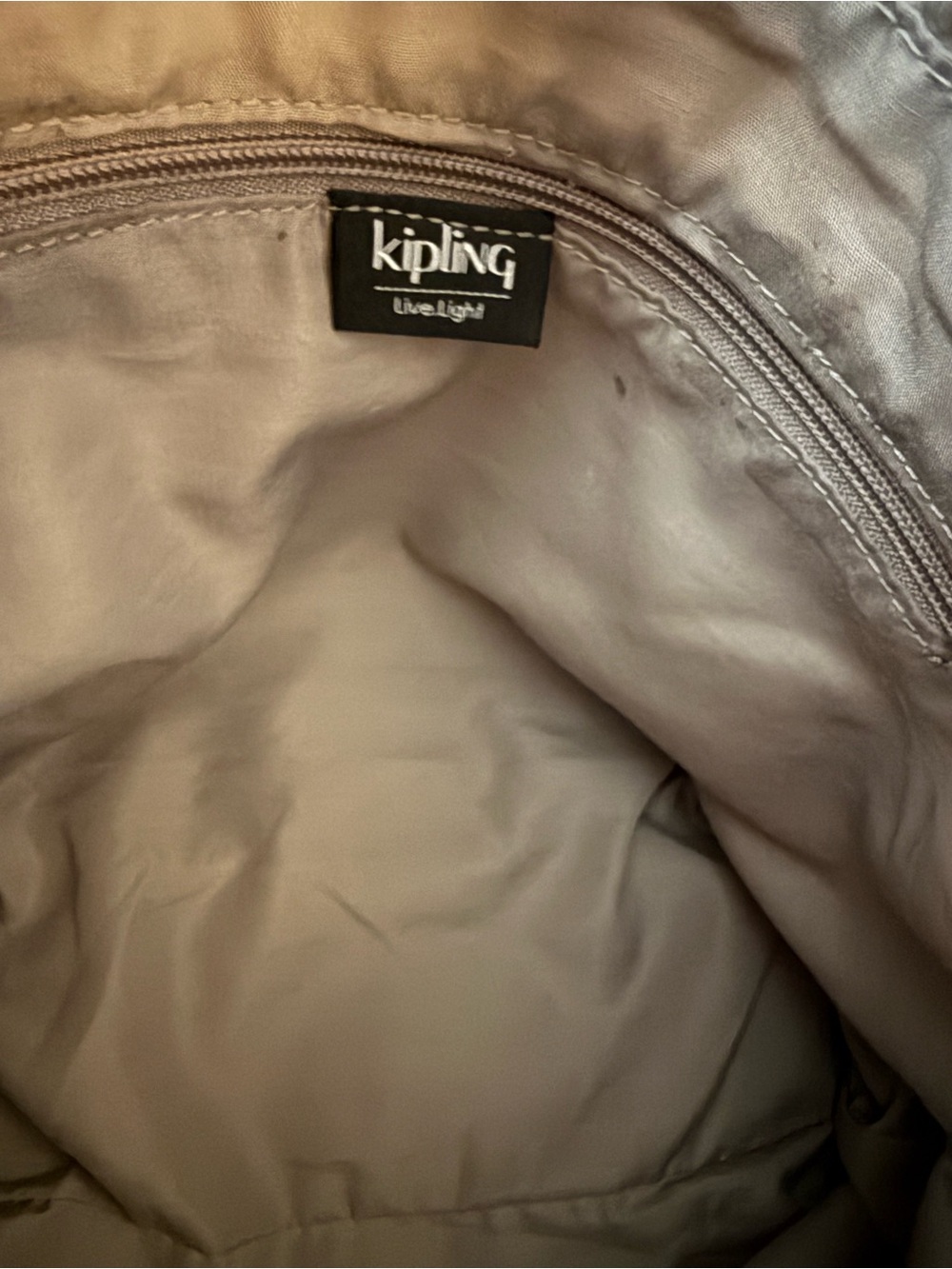 Kipling Neutral Gray Everyday Tote with Front Zip - Picture 10 of 12